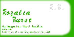 rozalia wurst business card